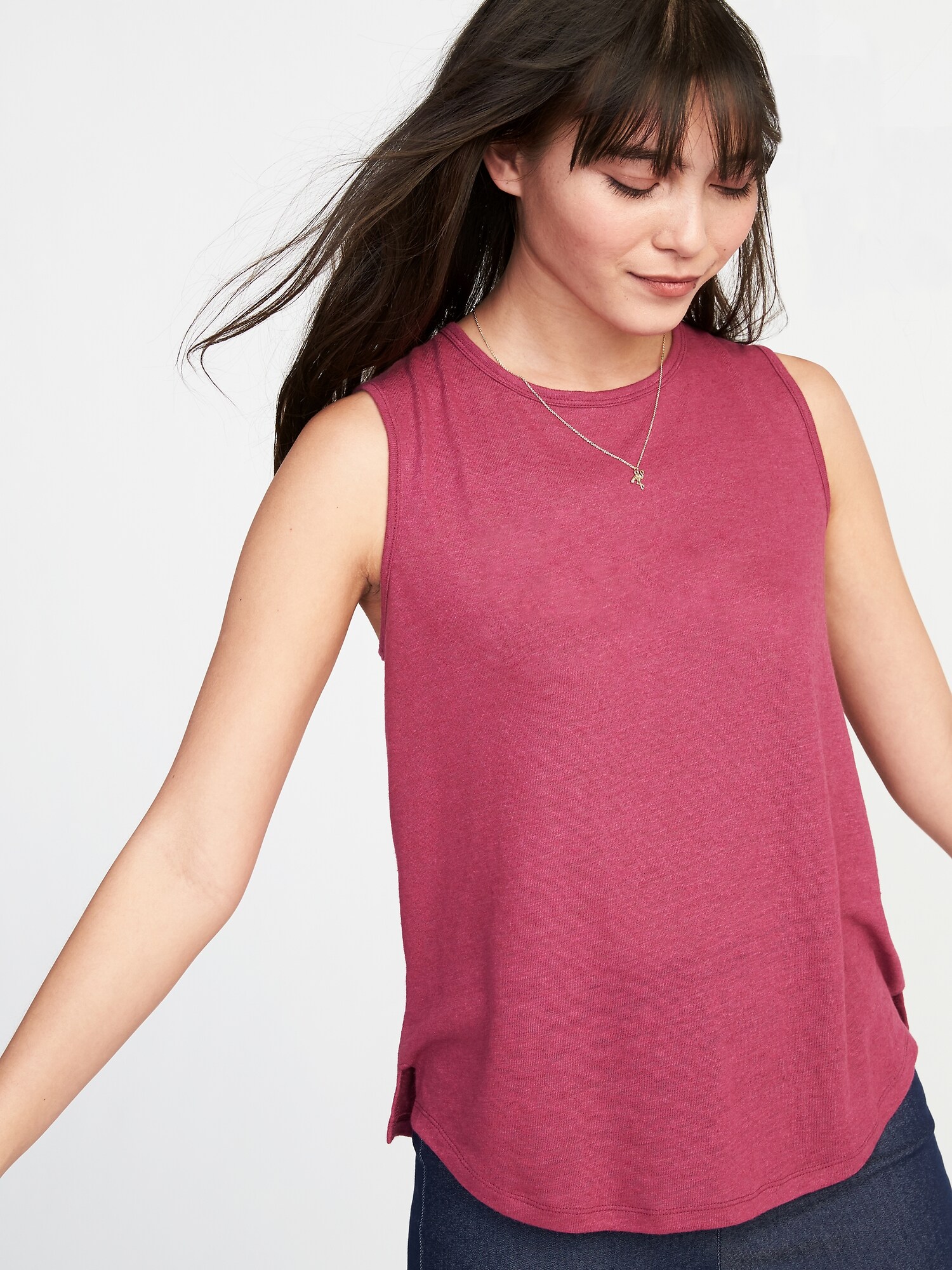 Relaxed Sleeveless Tie-Back Top for Women | Old Navy