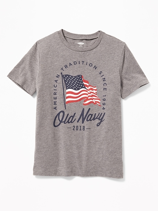 View large product image 1 of 1. 2018 Flag-Graphic Tee for Boys