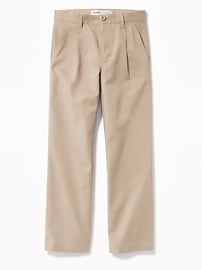 View large product image 3 of 3. Uniform Built-In Flex Pleated Straight Khakis For Boys