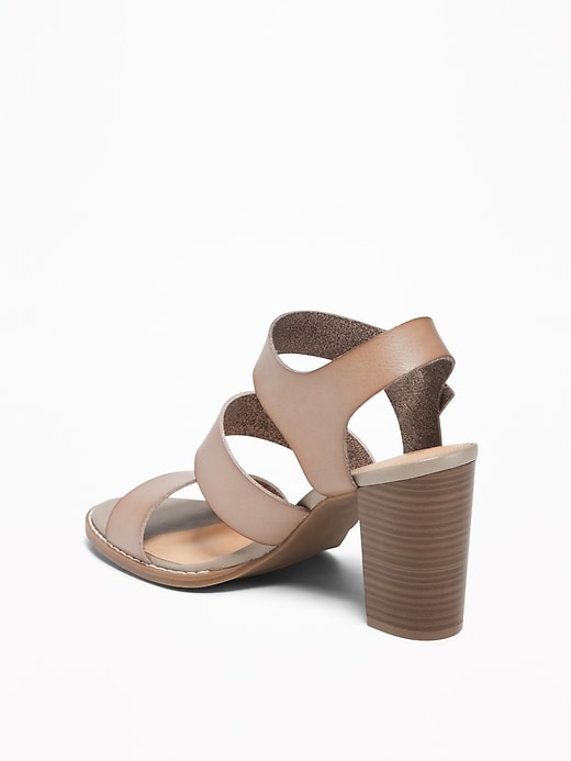 Image number 4 showing, Three-Strap Block-Heel Sandals for Women