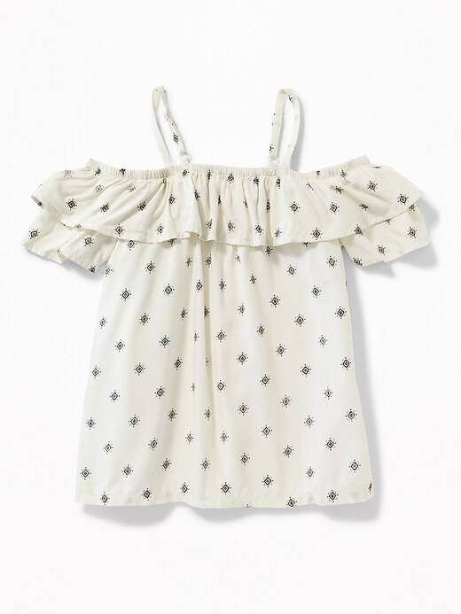 View large product image 1 of 1. Ruffled Off-the-Shoulder Top for Girls