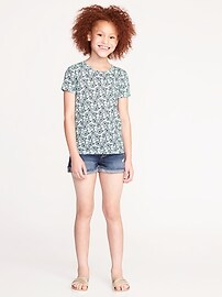 View large product image 3 of 3. Softest Crew-Neck Printed Tee for Girls