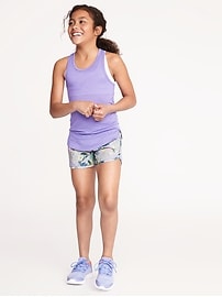 View large product image 3 of 3. Go-Dry Cool Mesh-Trim Run Shorts For Girls