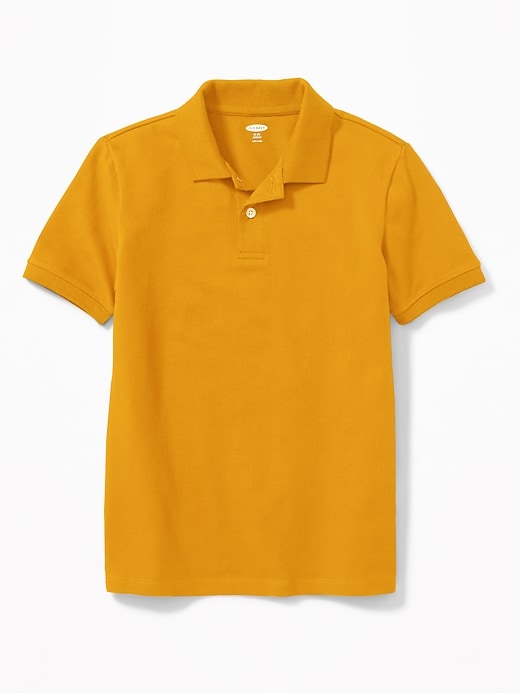 View large product image 1 of 1. Built-In Flex Uniform Pique Polo For Boys