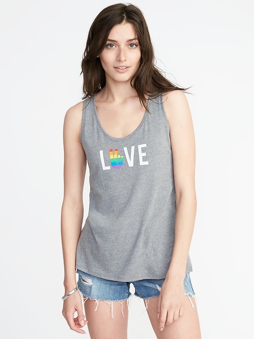 View large product image 1 of 1. Relaxed Pride-Graphic Tank for Women