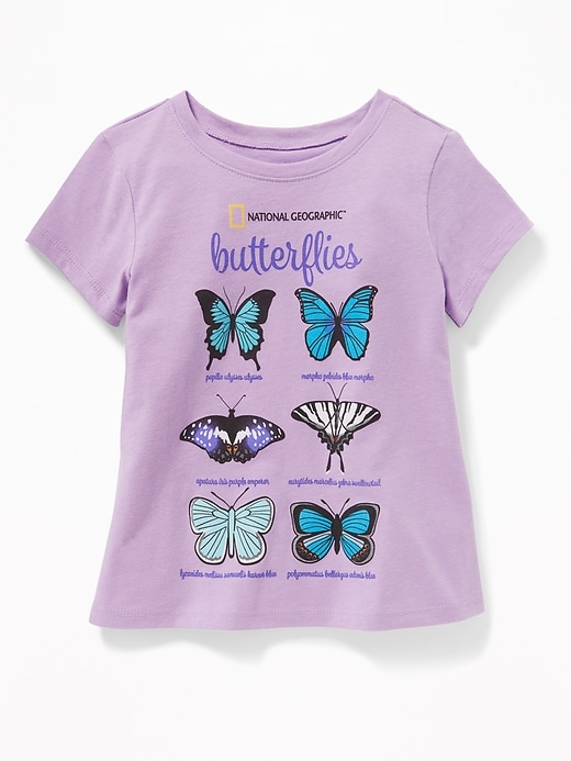 View large product image 1 of 2. National Geographic&#153 Butterflies Tee for Toddler Girls