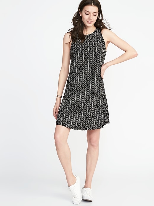 Image number 4 showing, Jersey-Knit Sleeveless Swing Dress For Women