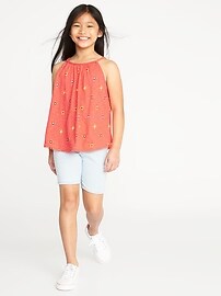 View large product image 3 of 3. Braided-Trim A-Line Tank for Girls