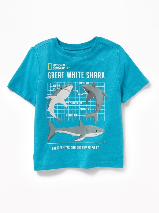 View large product image 1 of 2. National Geographic&#153 Great White Shark Tee for Toddler Boys