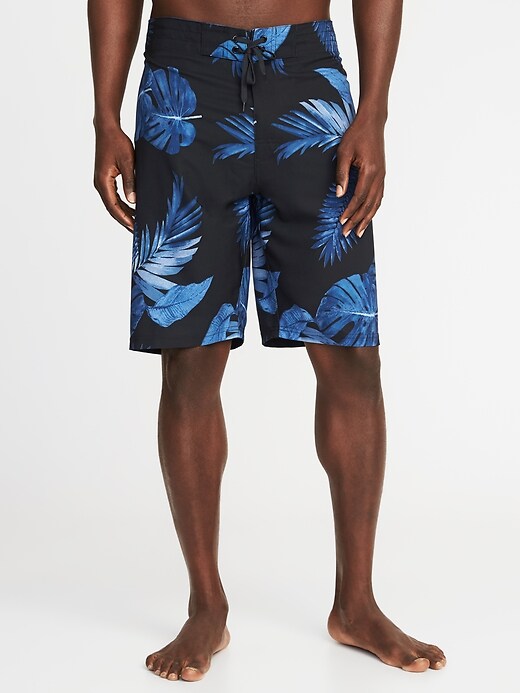 View large product image 1 of 2. Built-In Flex Printed Board Shorts - 10-inch inseam
