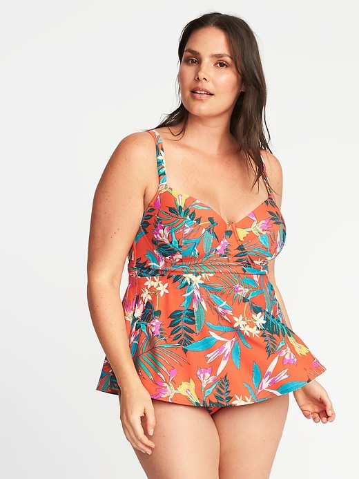 Image number 1 showing, Plus-Size Underwire Tankini Top