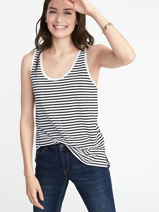 Image number 4 showing, EveryWear Striped Scoop-Neck Tank for Women