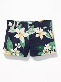View large product image 3 of 3. Floral-Print Chino Shorts for Girls