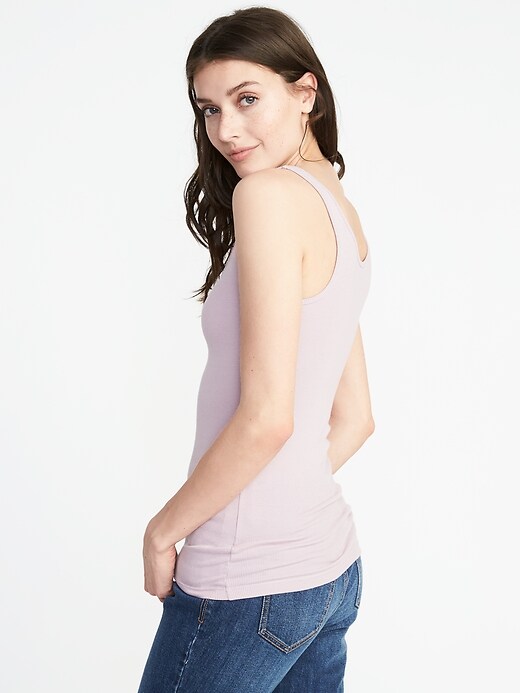 First-Layer Rib-Knit Tank Top for Women