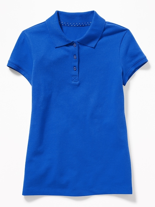 View large product image 1 of 1. Uniform Pique Polo for Girls