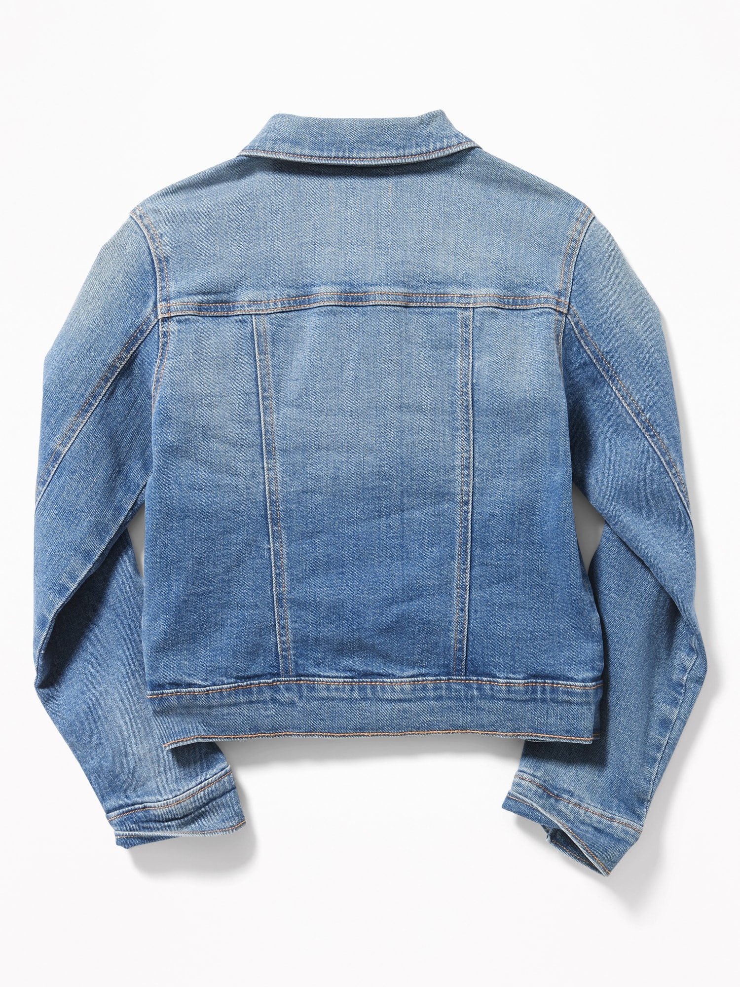Medium-Wash Jean Jacket For Girls | Old 