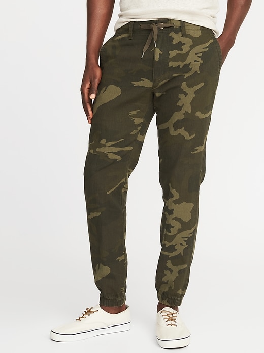 View large product image 1 of 1. Linen-Blend Joggers