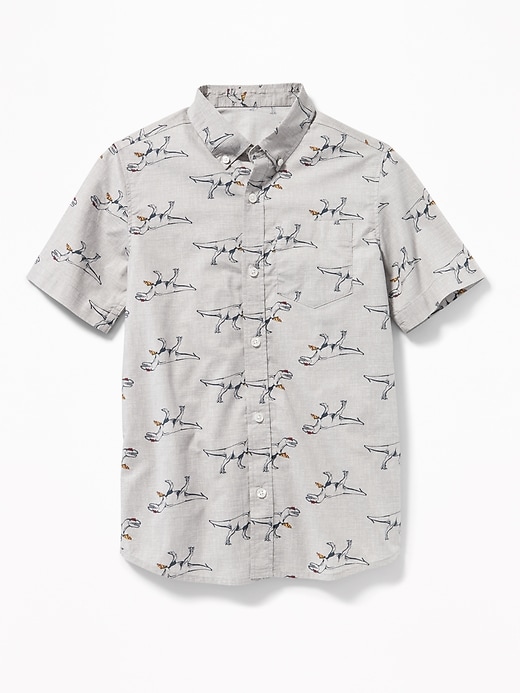 View large product image 1 of 3. Classic Built-In Flex Printed Shirt For Boys