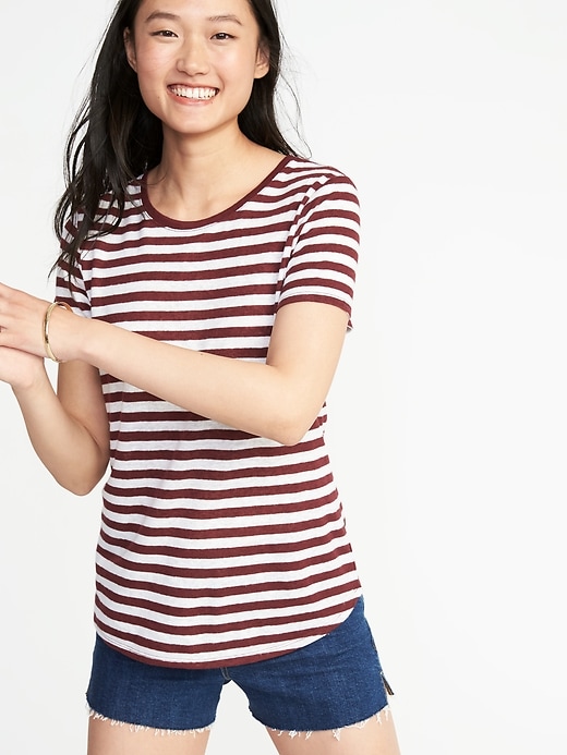 Image number 1 showing, EveryWear Linen-Blend Tee for Women