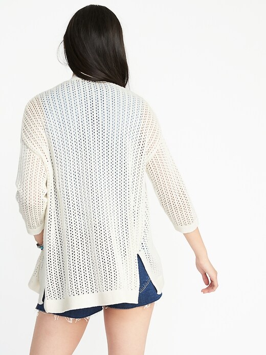 Image number 2 showing, Open-Front Kimono Sweater for Women