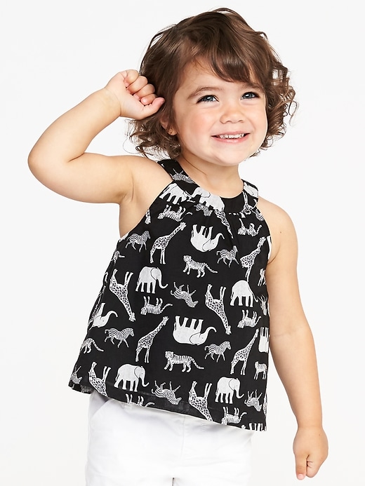 View large product image 1 of 4. Safari-Animal Print Swing Tank for Toddler Girls