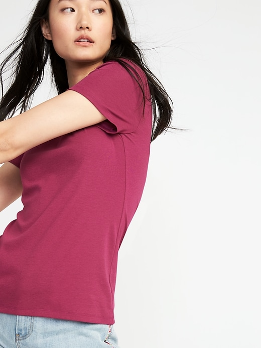 Image number 4 showing, Slim-Fit Crew-Neck Tee for Women