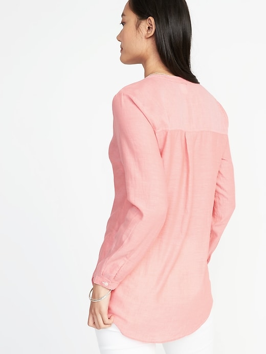 Image number 2 showing, Relaxed Twill Popover Shirt for Women