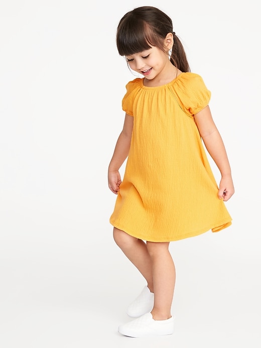 View large product image 1 of 1. Crinkle-Jersey Swing Dress for Toddler Girls