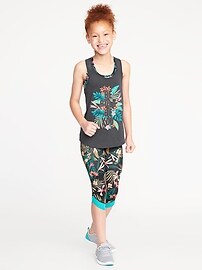 View large product image 3 of 3. Graphic Mesh-Trim Performance Tank for Girls