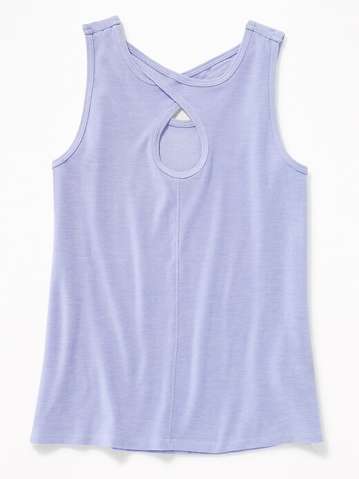 View large product image 1 of 1. Fitted Go-Dry Cool Keyhole-Back Tank for Girls
