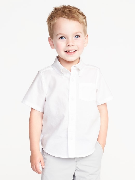 View large product image 1 of 4. Short-Sleeve Oxford Shirt for Toddler Boys
