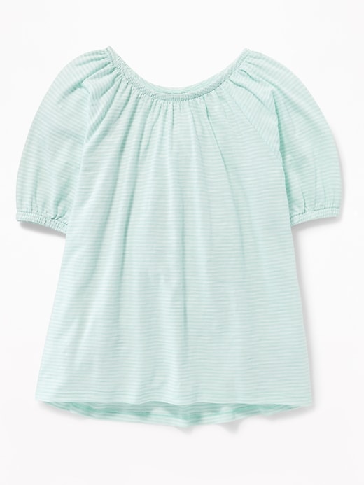 View large product image 1 of 1. Slub-Knit Balloon-Sleeve Top for Girls