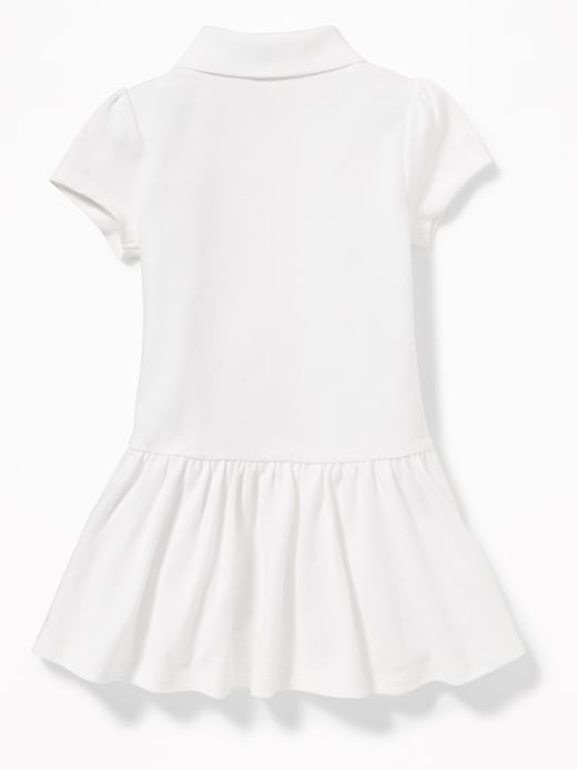 View large product image 2 of 3. Pique Uniform Polo Dress for Toddler Girls