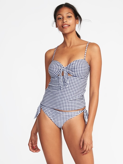 Tie-Front Tankini Top for Women