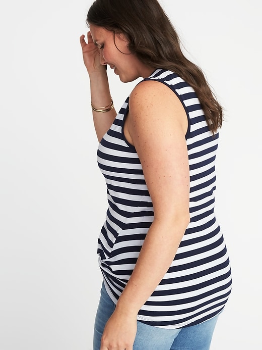 Image number 2 showing, Semi-Fitted Plus-Size Sleeveless Twist-Front Top