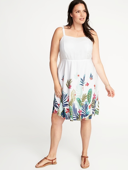 View large product image 1 of 1. Plus-Size Fit & Flare Cami Dress