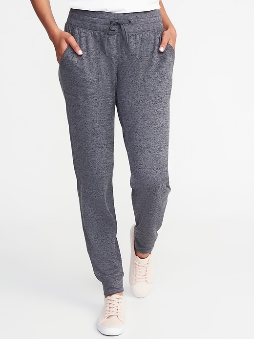 View large product image 1 of 3. Mid-Rise Sweater-Knit Street Jogger Sweatpants for Women