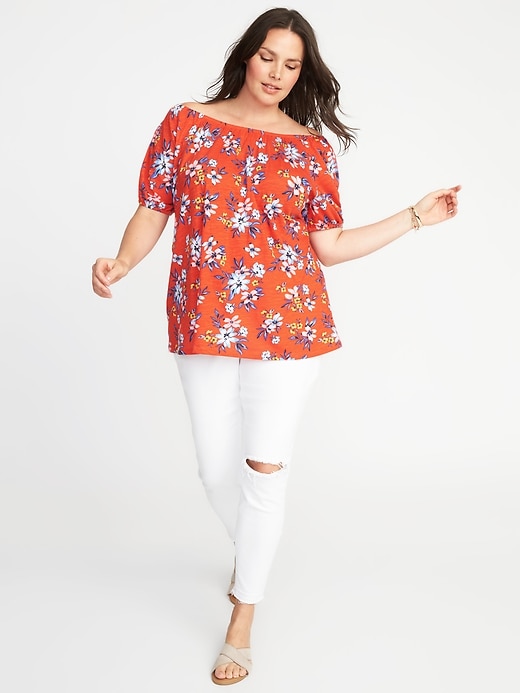 Image number 3 showing, Relaxed Plus-Size Bubble-Sleeve Top