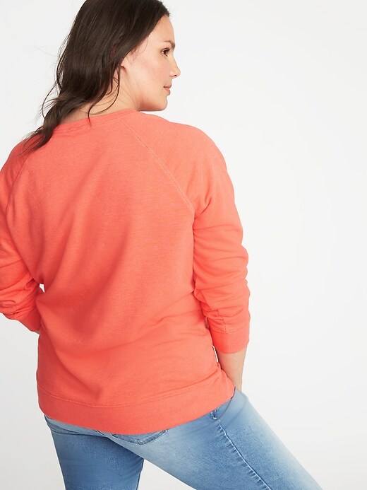 Image number 2 showing, Relaxed Plus-Size Graphic French-Terry Sweatshirt