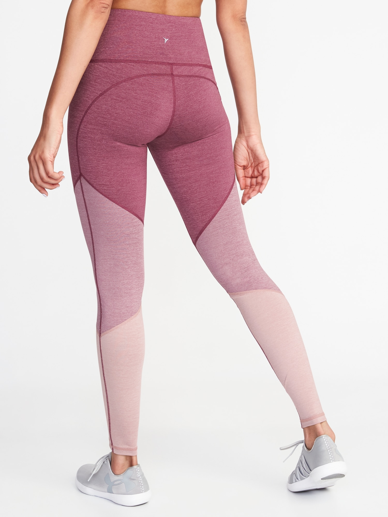 High-Waisted Elevate Color-Block Compression Leggings For Women
