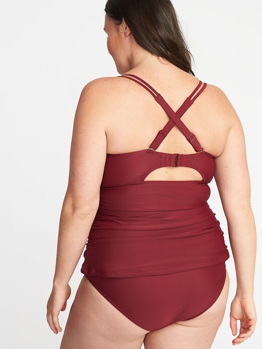 Image number 6 showing, Plus-Size Wrap-Front Tankini Top