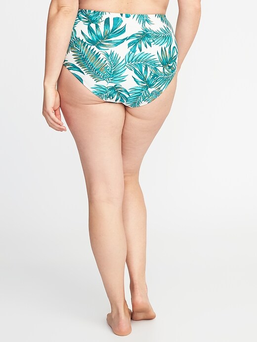 View large product image 2 of 2. High-Waisted Secret-Slim Plus-Size Swim Bottoms