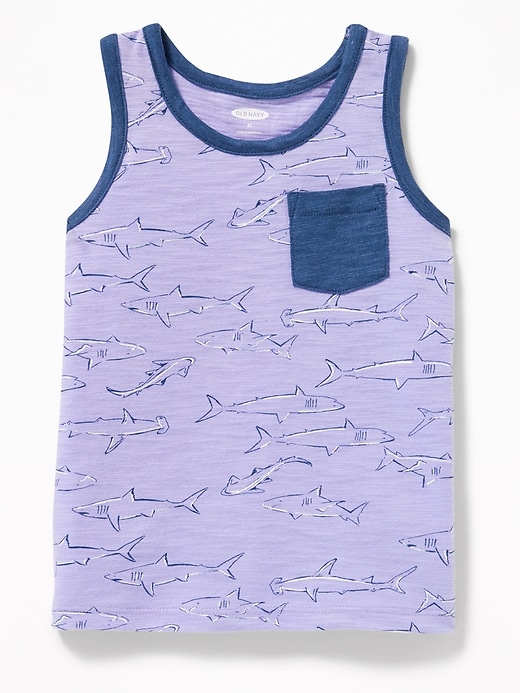 View large product image 1 of 2. Printed Pocket Tank for Toddler Boys