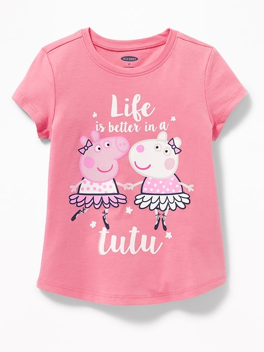 View large product image 1 of 2. Peppa Pig&#153 "Life Is Better in A Tutu" Tee for Toddler Girls
