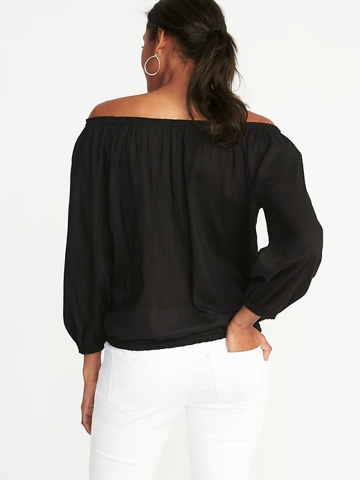 Image number 2 showing, Off-the-Shoulder Cinched-Waist Top for Women
