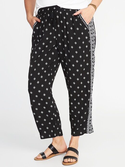 Mid-Rise Plus-Size Printed Soft Pants | Old Navy