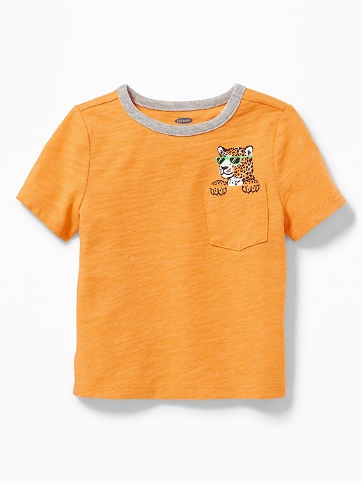 View large product image 1 of 2. Cheetah-Graphic Pocket Tee for Toddler Boys