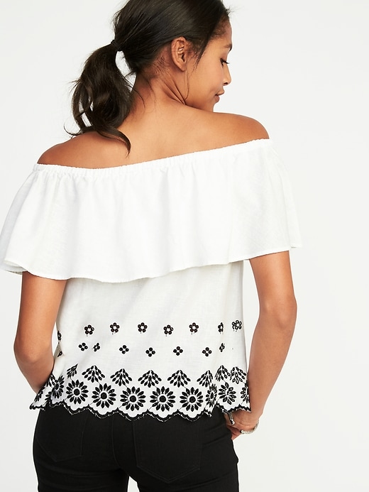 Image number 2 showing, Off-the-Shoulder Ruffled Top for Women