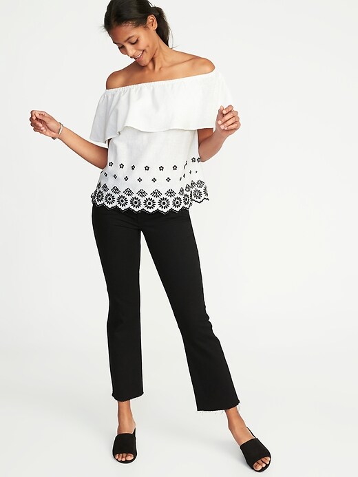 Image number 3 showing, Off-the-Shoulder Ruffled Top for Women