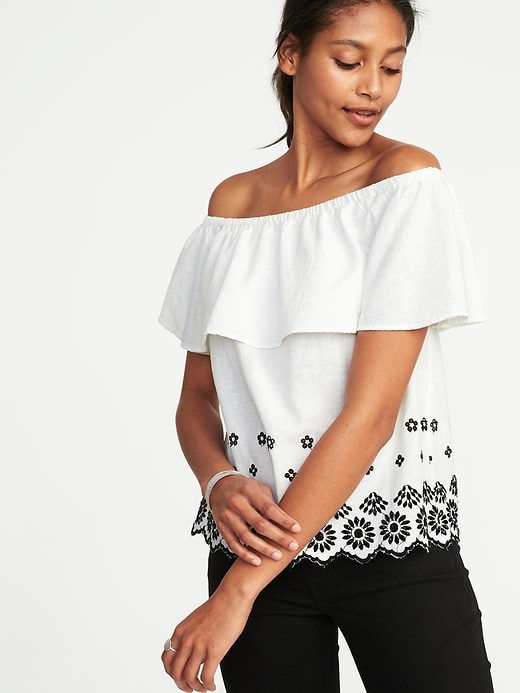 Image number 4 showing, Off-the-Shoulder Ruffled Top for Women